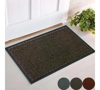 parpyon® Zerbino ingresso casa interno LIPARI tappeto ANTISCIVOLO per entrata ASCIUGAPASSI Aderisce al pavimento NON piega Tappeti moderni (Marrone3, CM 60X90)