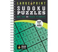Parragon Books Large Print Sudoku Puzzles Green (Tascabile) Brain Busters