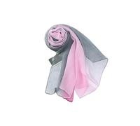PARREN Sciarpa Di Seta Estate Arrivo Moda Chiffon Sciarpe Gradient Colors Georgette Female Seta Sciarpe 50 * 160Cm-Rosa Grigio
