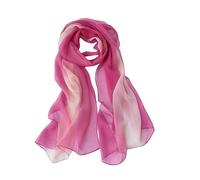 PARREN Sciarpa di Seta Estate Arrivo Moda Chiffon Sciarpe Gradient Colors Georgette Female Seta Sciarpe 50 * 160Cm-Rosa