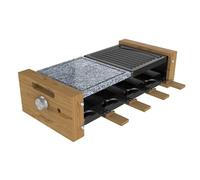 Cecotec Cheese&Grill 8200 Raclette in legno 1200 W, superficie grill, 8 pentole singole, termostato regolabile, design rimovibile