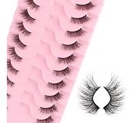 Parriparri - Ciglia finte soffici con occhi di volpe, ciglia sexy a forma di occhio di gatto, morbide e alate, ciglia finte sottili leggere in finto visone (5 paia)