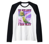 Parrocchetto Parrocchetto Parrot Divertente Meme Internet Culture Gen Z Maglia con Maniche Raglan