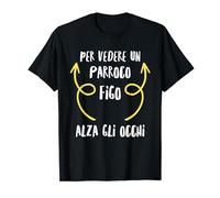 Parroco Maglia Con Testo Divertente Uomo Maglietta