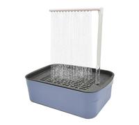 Parrot Automatic Bathtub With Shower | USB Electric Circulating Bird Bath 31.5x21.5x34cm, ABS Material, Blue, Suitable For Cockatiels, Budgies, Lovebirds And Small To Medium Parrots, Single Box