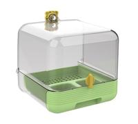 Parrot Bath - Donatore di alimentazione per estensibile per la gabbia | Pappagalli appesi bagnati nella gabbia | Bagno ciotola 2 in 1, design trasparente per animali domestici, al chiuso e