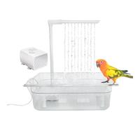 Parrot Bird Bath - Bird Bathtub for Indoor Birds | Adjustable Water Pressure Lovebird Bathtub | Electric Bird Bath For Parrots with Pump For African Grey Parakeet, Cockatiel Shower