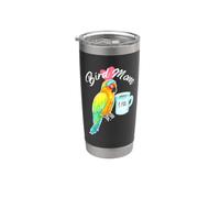Parrot Bird Mom - Sleepy Sun Parrocchetto Acquerello Bicchiere termico in acciaio inox doppia parete