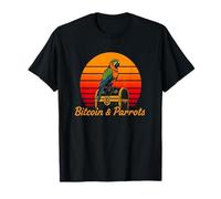Parrot Bitcoin Ricchezza Valuta Digitale Investimento Bitcoin Maglietta