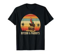 Parrot Bitcoin Ricchezza Valuta Digitale Investimento Bitcoin Maglietta