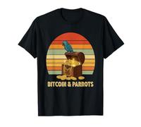 Parrot Bitcoin Ricchezza Valuta Digitale Investimento Bitcoin Maglietta