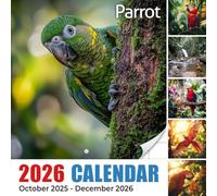 Parrot Calendar 2026: Tropical bursts of color and calls in exotic branches