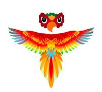 Parrot Costume For Kids Elegant Double-Sided Clothes With Headbands | Bird Wings Costumes for Stage Performance, Parties, Masquerade, Holiday Celebrations