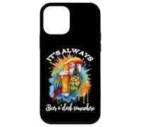 Parrot Drinking Its Beer O'Clock Somewhere Always 5 O Clock Custodia per iPhone 12 mini
