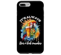Parrot Drinking Its Beer O'Clock Somewhere Always 5 O Clock Custodia per iPhone 7 Plus/8 Plus