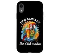 Parrot Drinking Its Beer O'Clock Somewhere Always 5 O Clock Custodia per iPhone XR