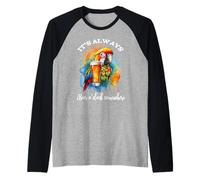 Parrot Drinking Its Beer O'Clock Somewhere Always 5 O Clock Maglia con Maniche Raglan