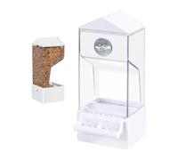 Parrot Feeder - External Cage Automatic for Bird, Transparent Food Container with Easy Monitoring, Outdoor Dining Solution for Parrots and Small Birds, Ideal Backyard, Balcony, Patio, Fence