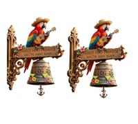Parrot Head Paradise Wall - Mounted Doorbell (1pcs)