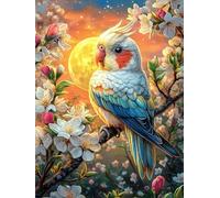 Parrot in Magical Forest Puzzle 300 Pezzi Difficoltà Estrema Cartone Spesso Tema Monocromatico Fairy Tale Scenery Cartoon Per Appassionati Di Puzzle Antistrappo Non Sbiadisce Top Vendita 300 PCS
