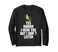 Parrot Lover Birdkeeping Sì Caique dal Ventre Bianco Umano Maglia a Manica