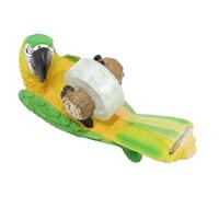 Parrot Tape Dispenser, Cute Desks Dispenser Desktop Decor, Resin Material, Animal Tapes Dispensing with 1 Roll Tape, Desk Accessories for School and Home, 6.42x6.15x2.44 inches