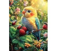 Parrot with Berries in A Flower Garden Puzzle 500 Pezzi Rompicapo Rilassante Premium Wildlife Pet Antistress Naturale Attività Per Il Benessere Regalo Per Chi Lavora Molto 500 PCS