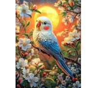 Parrot with Cherry Blossoms Under The Sun Puzzle 1000 Pezzi Per Principianti Assoluti Scenery Science Fiction Cartone Rigido Difficoltà Bassa Per Imparare Con Guida Passo Passo Qualità Garantita Con P