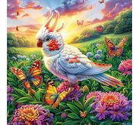 Parrot with Flowers Rompicapo 100 Pezzi Puglia Per Adulti Cartone Spesso Resistente Per Tempo Libero E Passatempo Da Passatempo Con Poster Incluso Top Vendita 28x28cm