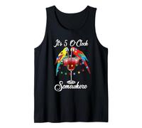 Parrots Drinking Margarita Shirt,It's 5 O'clock Somewhere Canotta