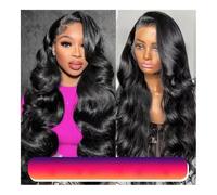 Parrucca 180 densità 8-32 pollici 13x6 trasparente HD pizzo frontale onda del corpo parrucche capelli umani Remy 13x6 parrucca anteriore del merletto for le donne nere(20inch)