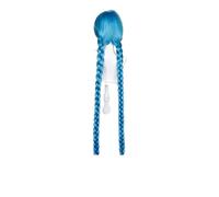 Parrucca 1pc lunga intrecciata blu la mina vagante con treccia parrucche sintetiche resistenti al calore for capelli anime for cosplay