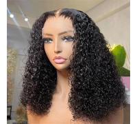 Parrucca 6X6 Glueless Capelli Umani Ricci Parrucche Corte Bob Parrucca Frontale In Pizzo Hd 13X4 Onda Profonda Pre Spuntata 220 Density 14 Inch 6x6 Glueless Wig