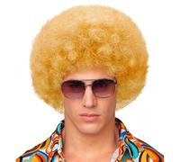 Parrucca 70s Disco Afro Bionda, Adulto Unisex