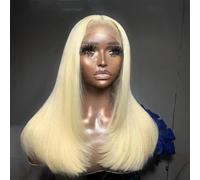 Parrucca a caschetto da donna taglio a strati parrucca dritta pizzo frontale capelli sintetici corti a strati uso quotidiano parrucche cosplay 613 biondo 45,7 cm pizzo anteriore