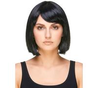 DEGUISE TOI Parrucca a caschetto Liscio e Nero per Donna - Nero - Taglia Unica