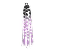 Parrucca a coda di cavallo con bolle a lanterna da 2 pezzi for donna, acconciatura con treccia lunga for foto di stile di strada piccante da ragazza(Blacklightpurple)