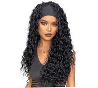 Parrucca a fascia, parrucca lunga regolabile con fascia per la testa, parrucche dritte naturali senza glutine attaccate per donne (capelli drivi)