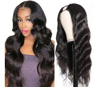 Parrucca a V per capelli umani da 66 cm con onda del corpo aggiornamento U parte parrucca per capelli umani vergini brasiliani Remy parrucche capelli umani densità 180% nessuna cucitura NO colla