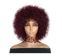 Parrucca afro 12 pollici corta parrucche dei capelli umani ricci crespi