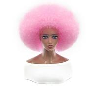 Parrucca Afro Anni '70 Con Frangia Per Donne Nere - Parrucca Sintetica Corta, Riccia Crespa, Soffice E Rimbalzante Per La Festa Di Halloween, Cosplay Di Natale, Uso Quotidiano