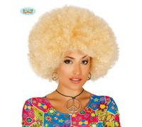 Parrucca afro bionda extra ricciolona hippie