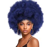Parrucca afro: parrucca afro per donna - Decorazione sintetica per la testa,