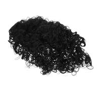 Parrucca Afro Riccia Nera in Fibra Resistente al Calore per Donna