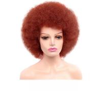 Parrucca afro sintetica, parrucche corte e soffici per donne nere, capelli ricci crespi per feste, balli, cosplay, parrucche con frangia-350