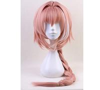 Parrucca Anime Astolfo GHK Fate Grand Order Apocrypha Highlights Parrucca lunga coda di cavallo rosa Cosplay 80CM Parrucche sintetiche termoresistenti