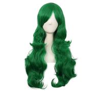 Parrucca Anime Bidimensionale Cos Parrucca Lunga Color Capelli Ricci Verde Erba