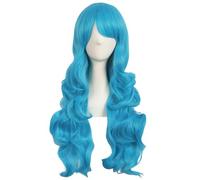 Parrucca Anime Bidimensionale Cos Parrucca Lunga Di Colore Dei Capelli Ricci Blu
