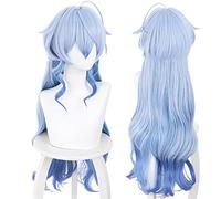 Parrucca Anime Cosplay Capelli Blu Sfumati per Comic Con, Spettacoli Cosplay, Halloween