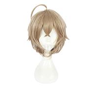 Parrucca Anime cosplay Dipartimento Rap Battle Ipnosi Mic DRB Yumeno Gentaro Cosplay Parrucca Halloween Lino Corto Capelli castani Anime Bionda Capelli sintetici 2021